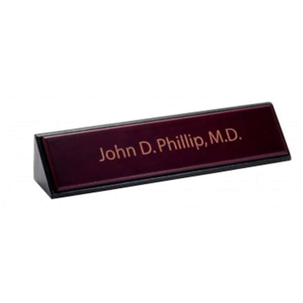 Eva-Dry/Momentum Sales & Mktg Dacasso Leather Name Plate - Rosewood a8046 - main